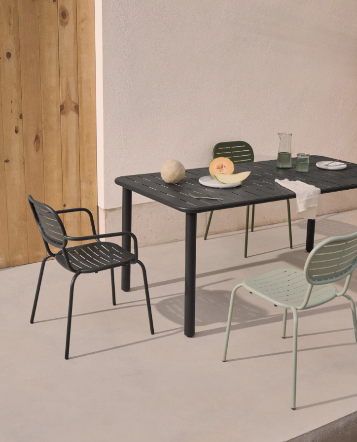BRAI Graphite Steel Garden Table