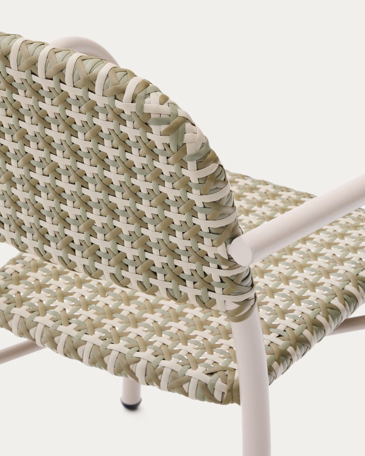 Krzesło ogrodowe TUCCIA rattan z aluminiową podstawą na taras i do ogrodu – styl nowoczesny