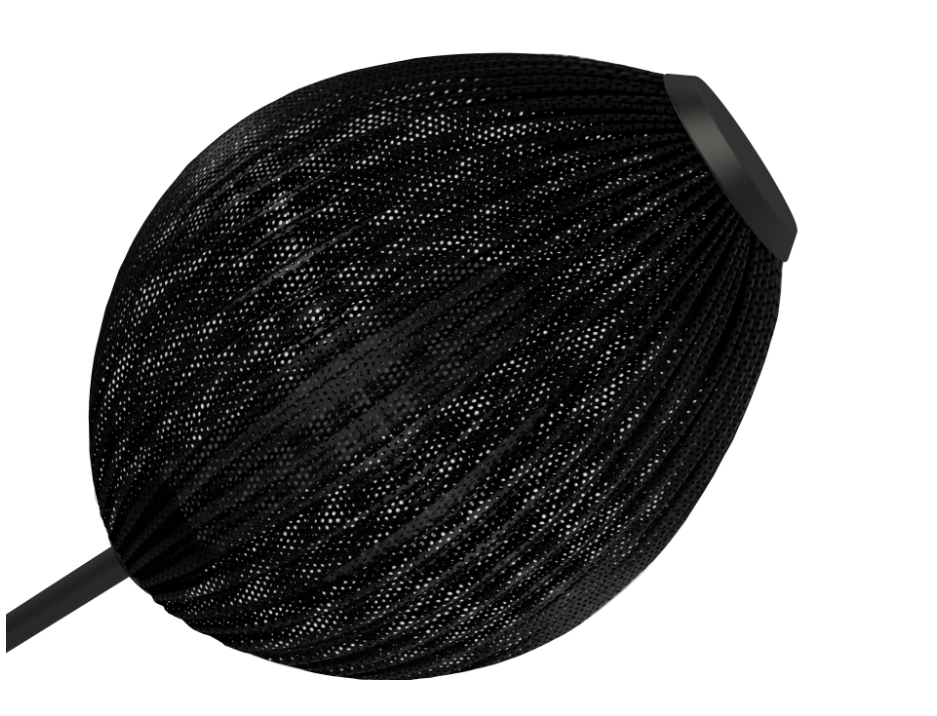 Satellite two-point lamp with arm, white with black