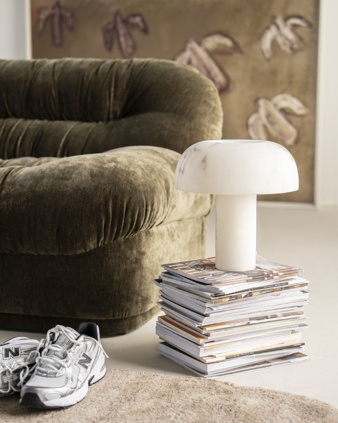 GLOWSTONE Cream Table Lamp