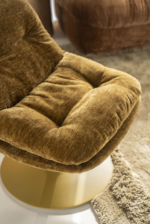 Draaistoel TROMBA mosterdkleurig
