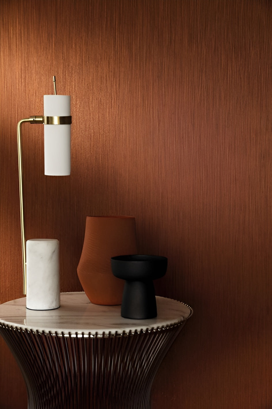 Structuurtapijt met verticale strepen JUSSIEU - CELADON zeegroen