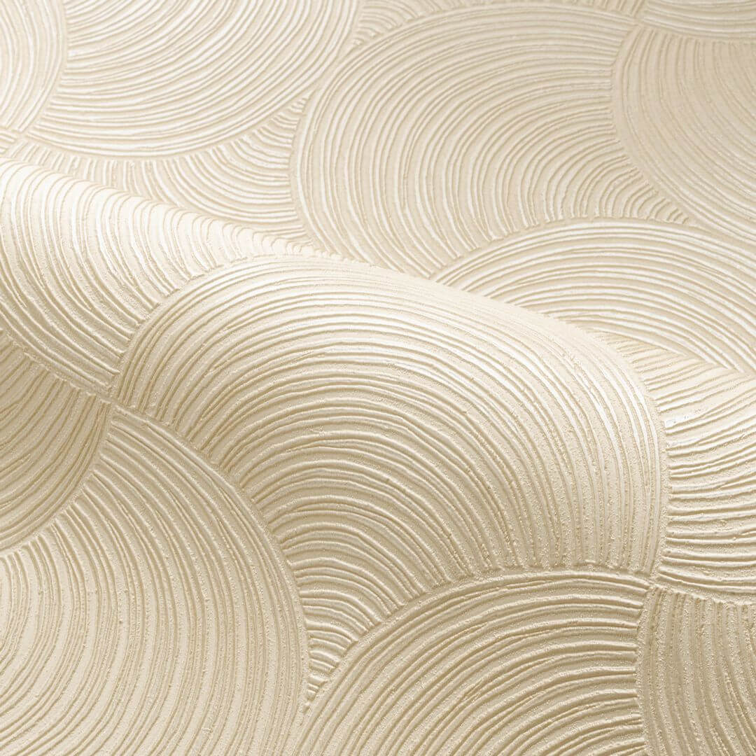 Metallic Structural Wallpaper with Geometric Pattern METEORE - SABLE/ARGENT Sand