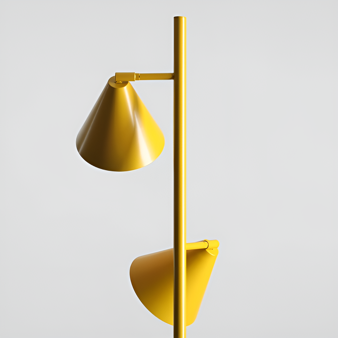 Vloerlamp FORM DUO mosterdgeel