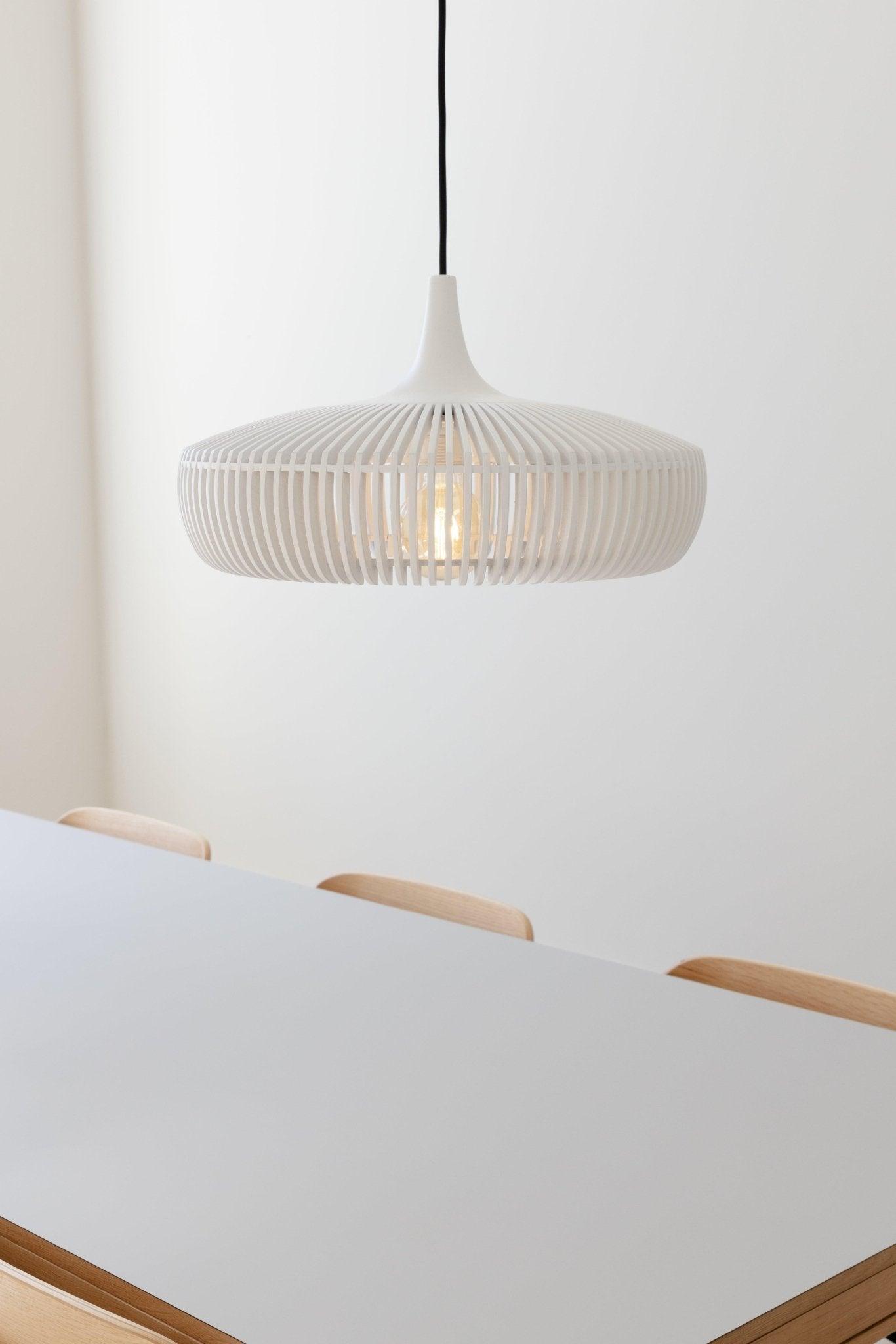 Abażur CLAVA DINE WOOD biały – drewno dębowe