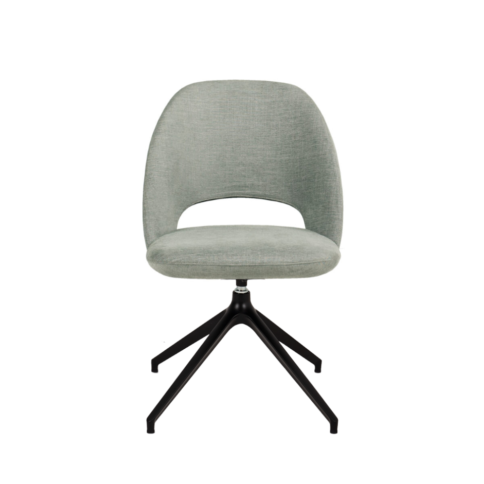 ALIO I Upholstered Swivel Chair with Metal Base