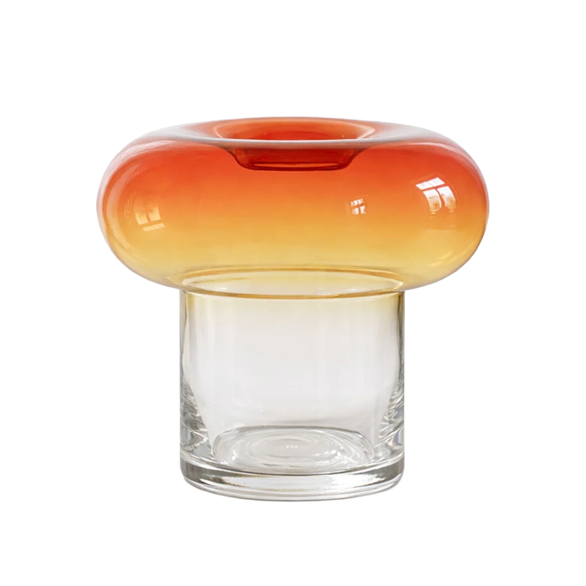 ORIO vase made of orange blown glass