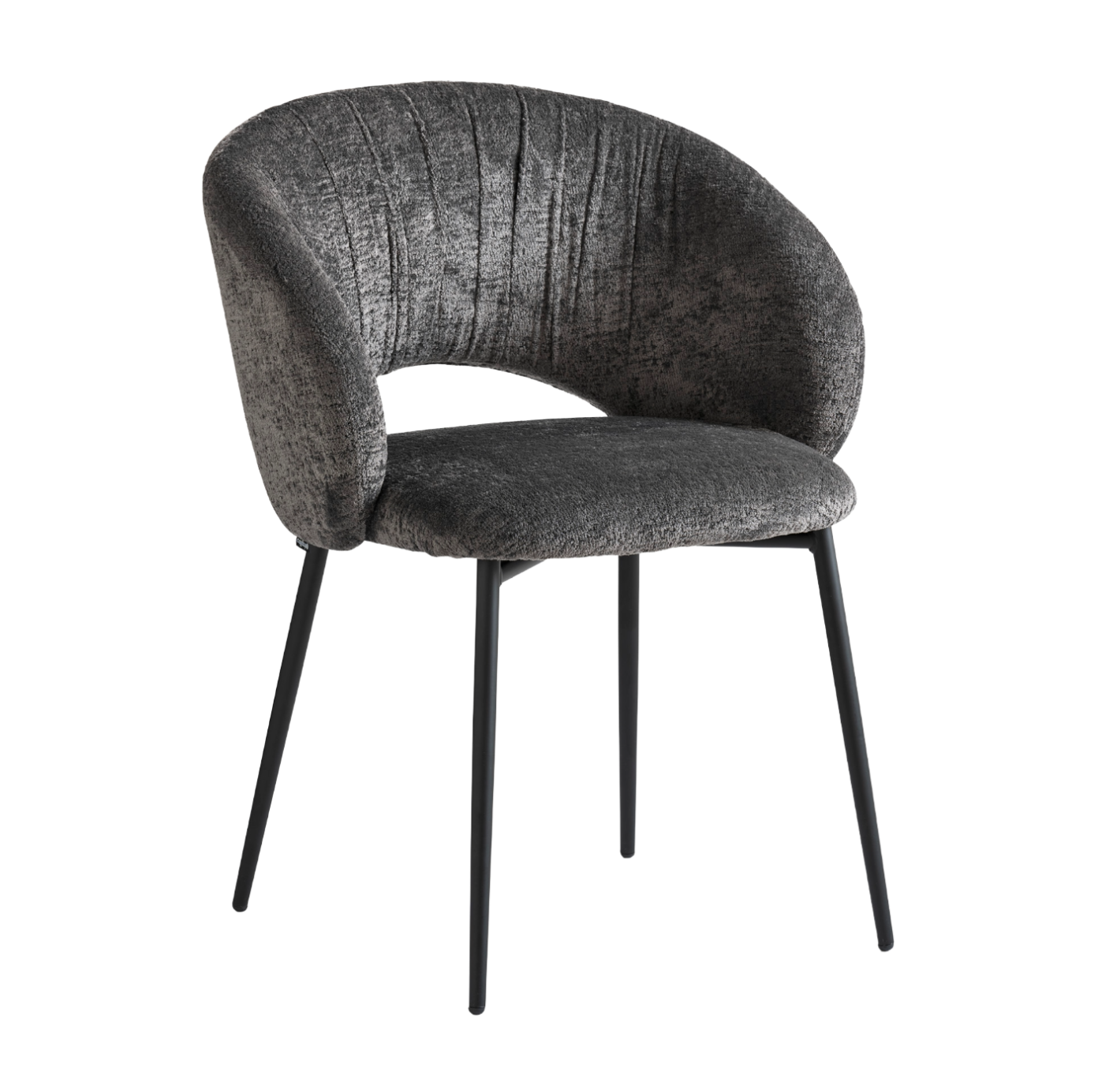 Polsterstuhl ANIME mit schwarzem Metallgestell