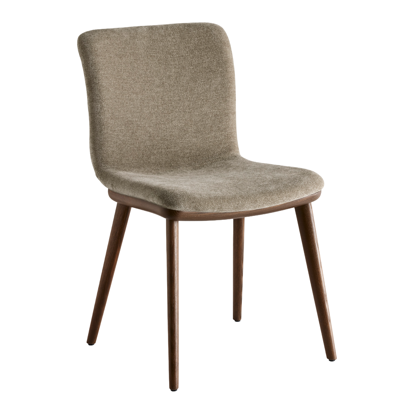 Krzesło ANNIE tapicerowane z ciemną drewnianą podstawą – Calligaris