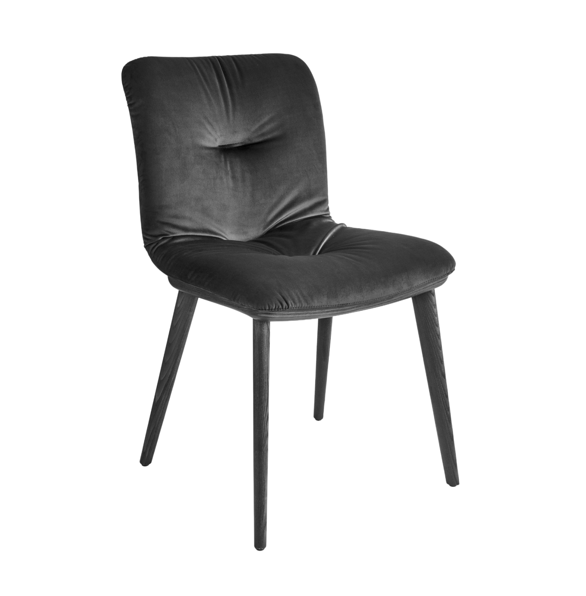 Krzesło ANNIE SOFT tapicerowane z czarną drewnianą podstawą – Calligaris