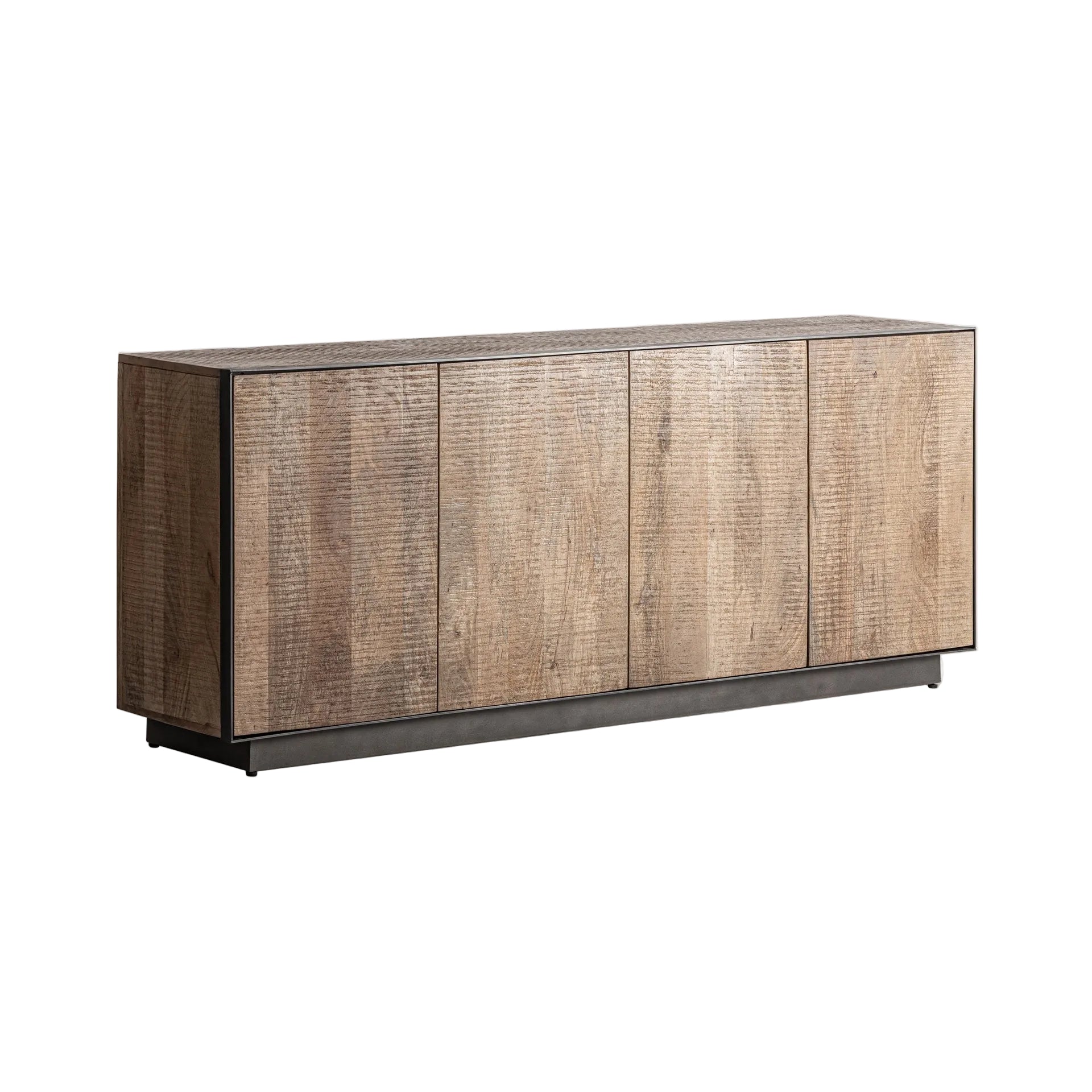 Kommode KREFELD aus Mangoholz mit Eisenfinish
