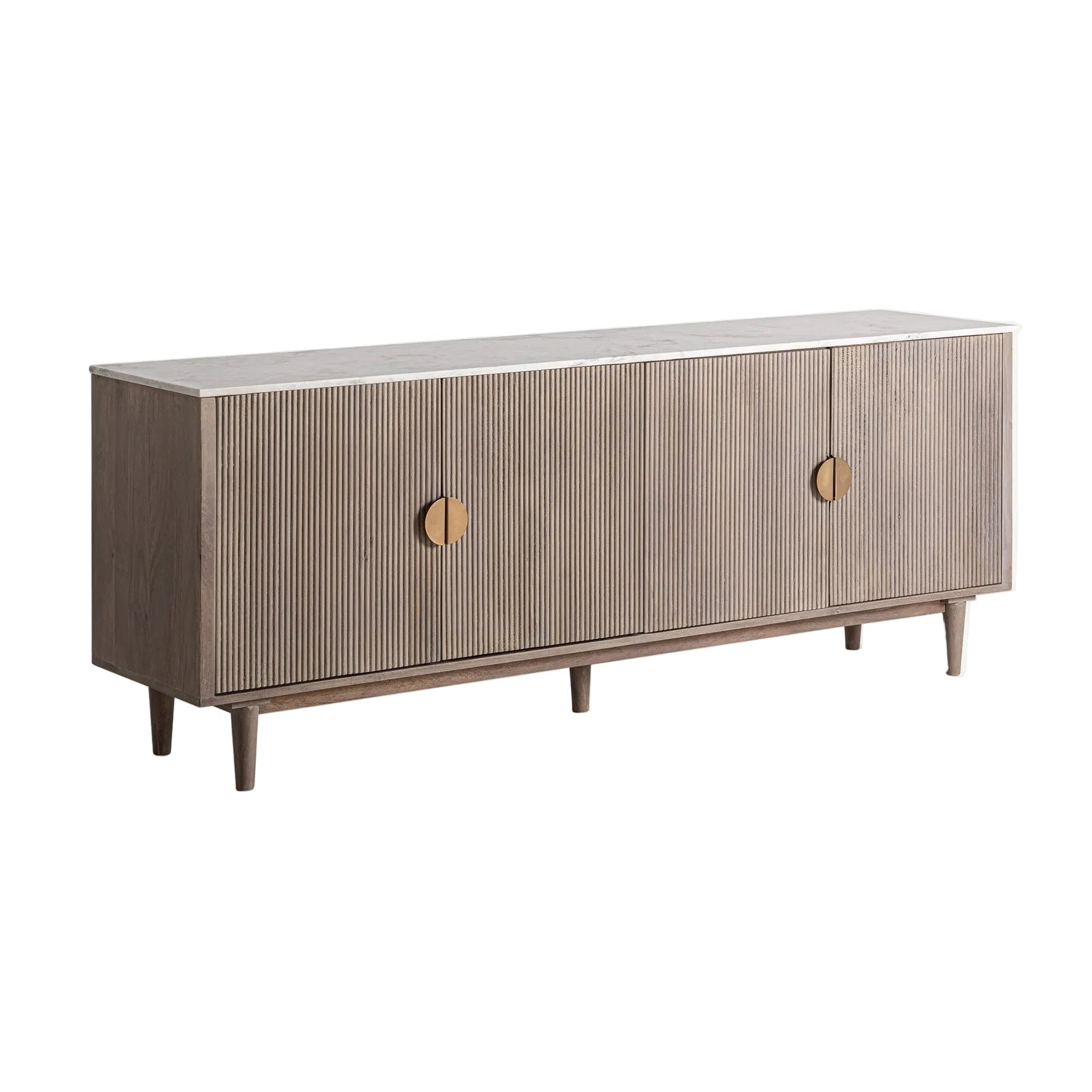 Komoda ZERF drewno mango z marmurowym blatem – Vical