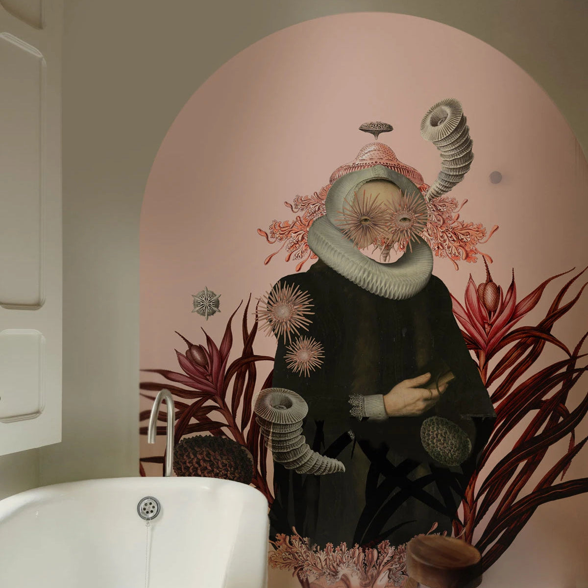 Vlies-Tapete in Bogenform LADY MEDUSA rosa