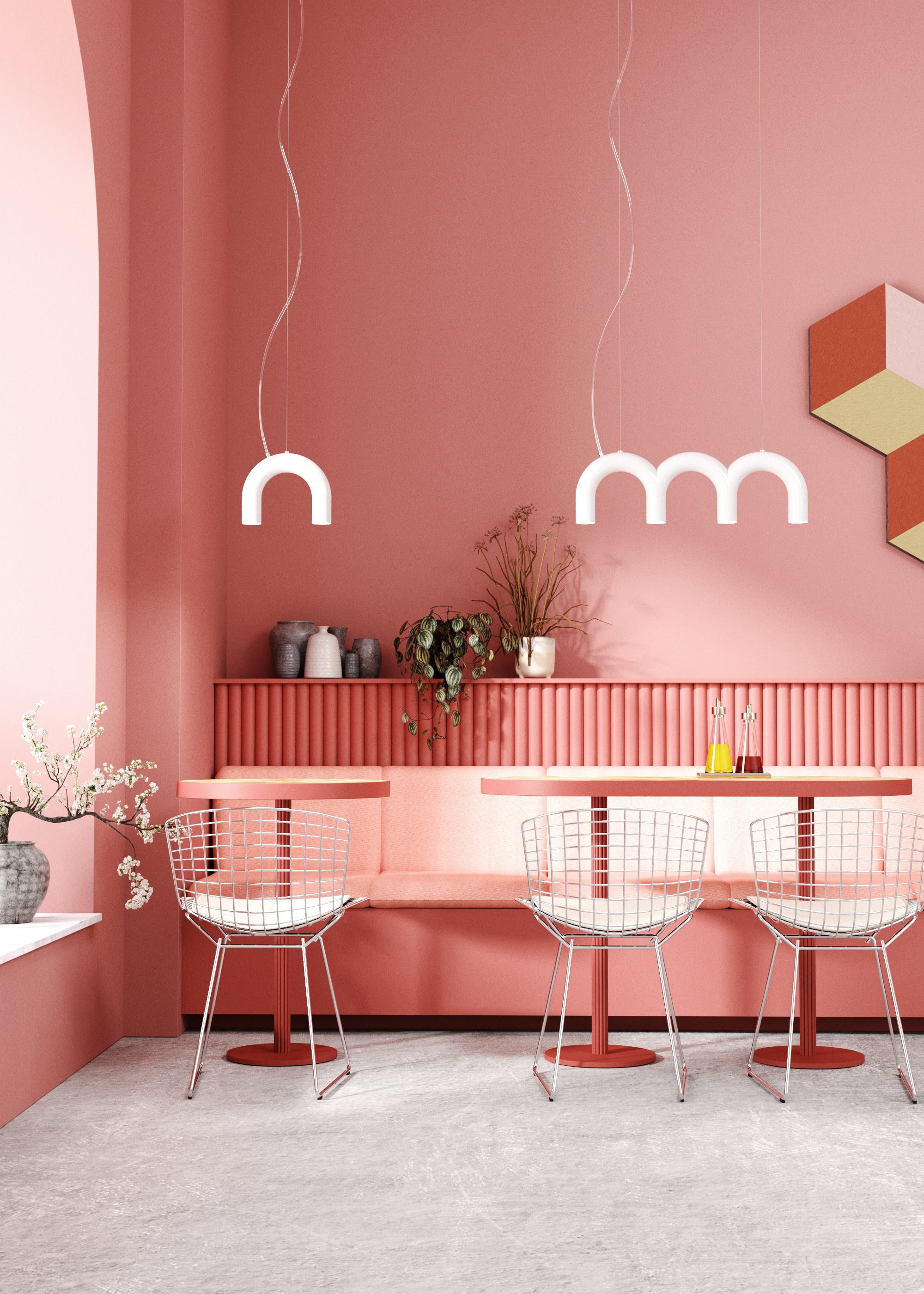 Hanglamp ARCH SINGLE beige