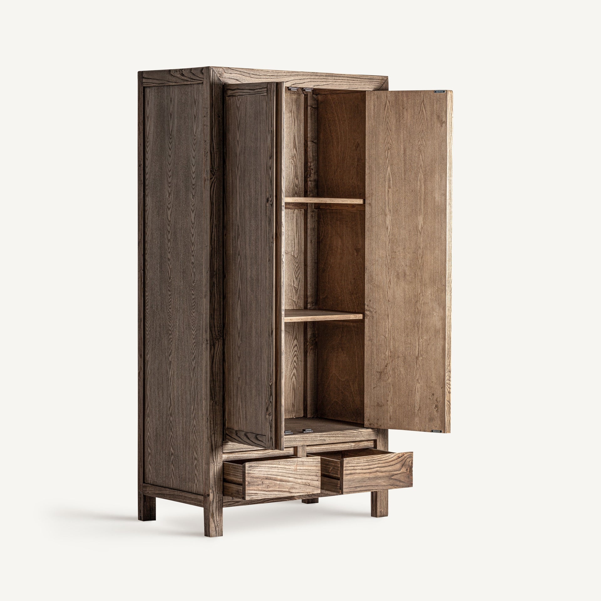 Kleiderschrank THOUARS aus Ulmenholz