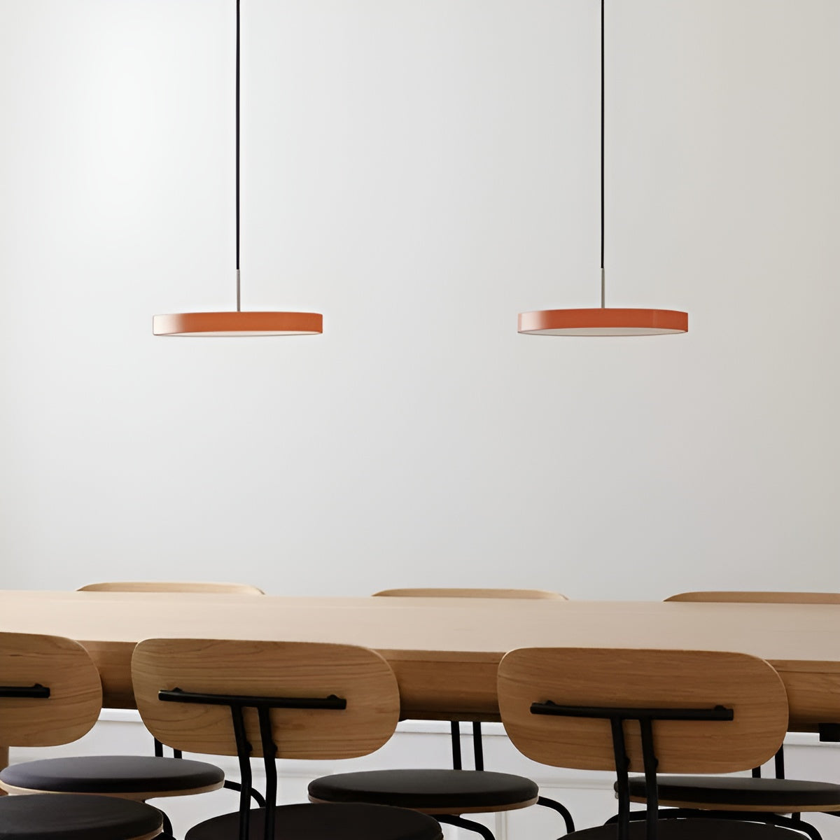 Hanglamp ASTERIA PLUS oranje met zilveren inzet