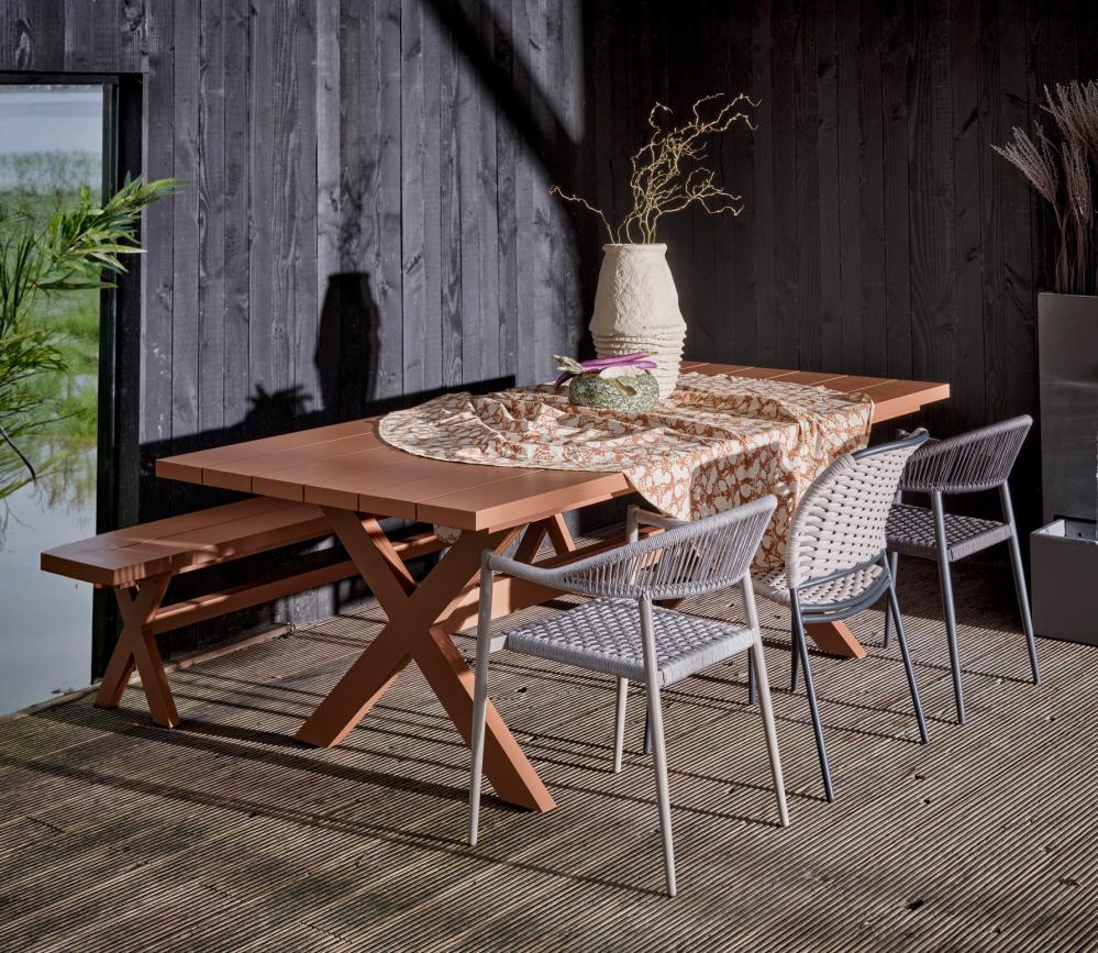 Gartenstuhl-Set YELLOW hellgrau