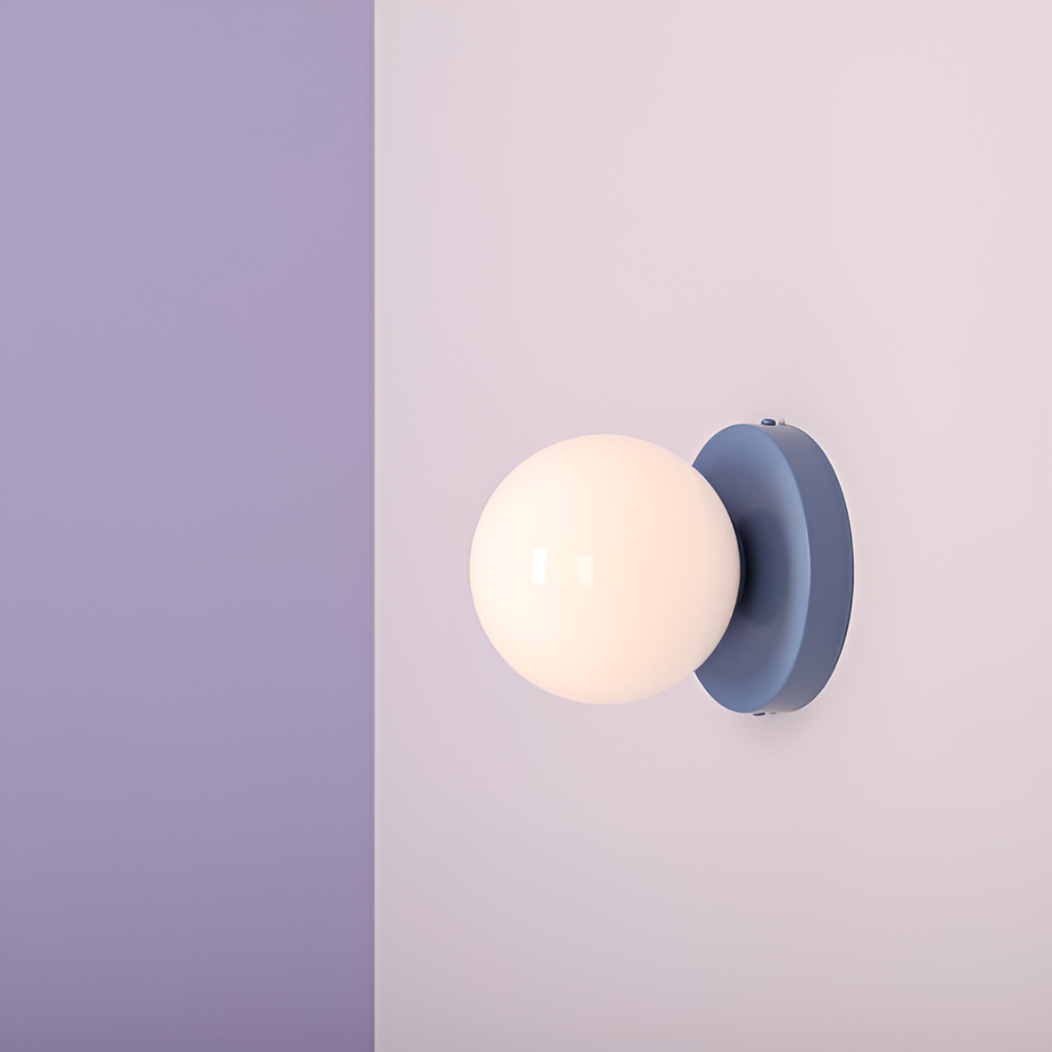 BALL DUO blaue Wandleuchte