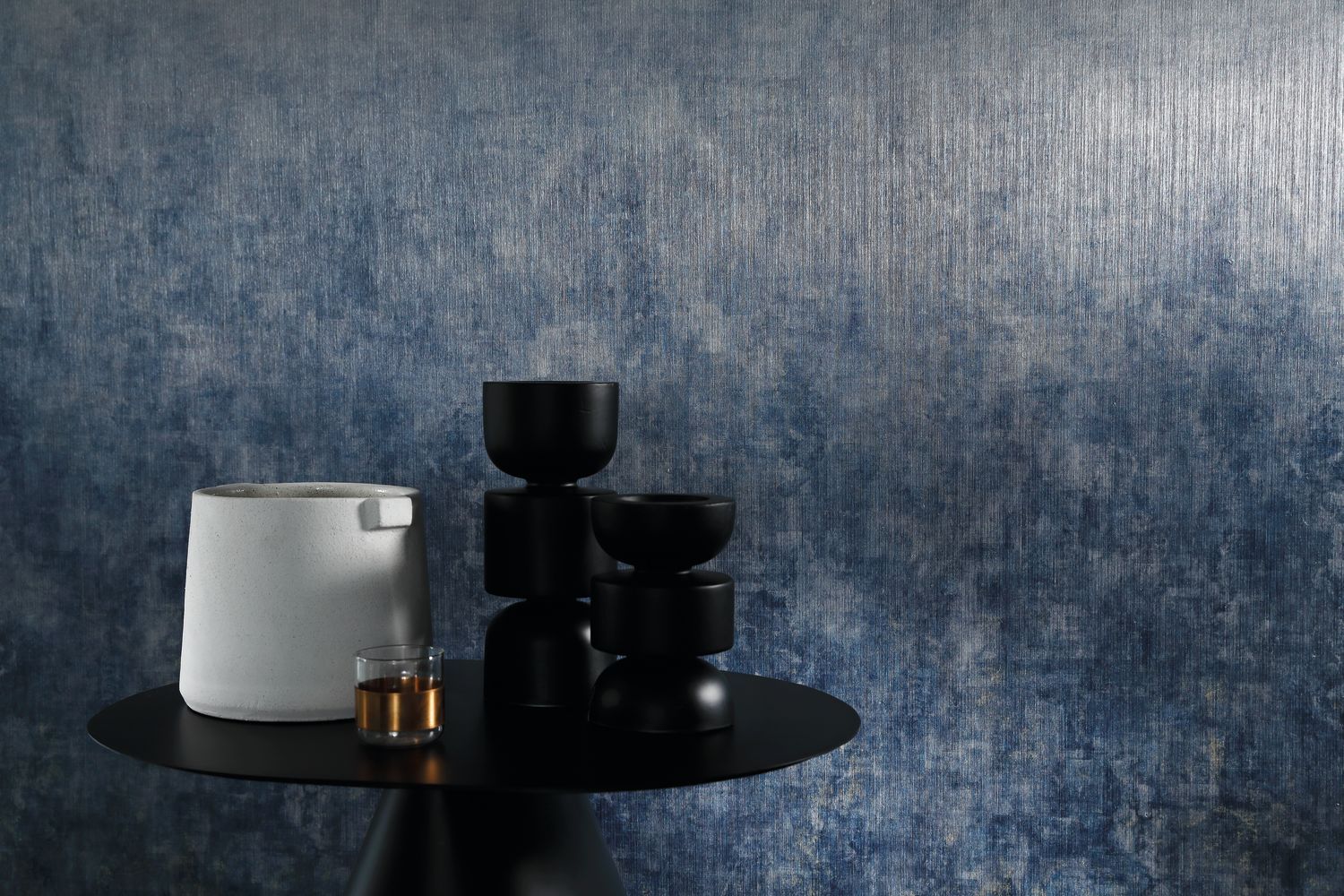 Textile mural imitating canvas GALLICA blue