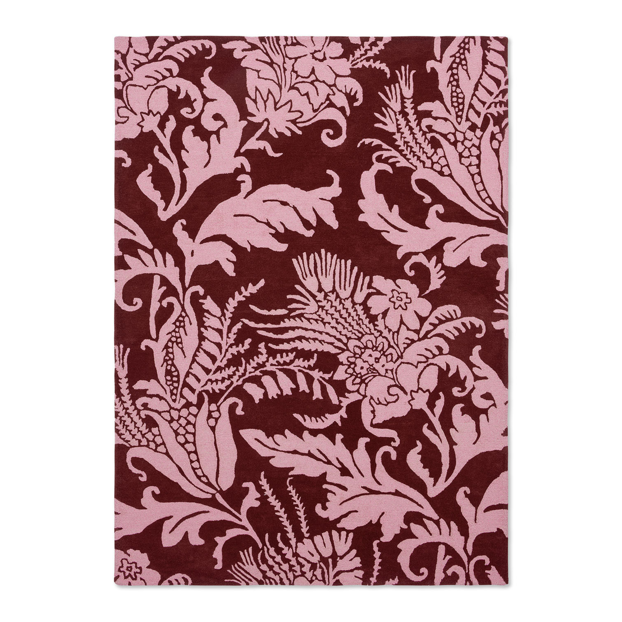 BAROQUE burgundy-pink rug