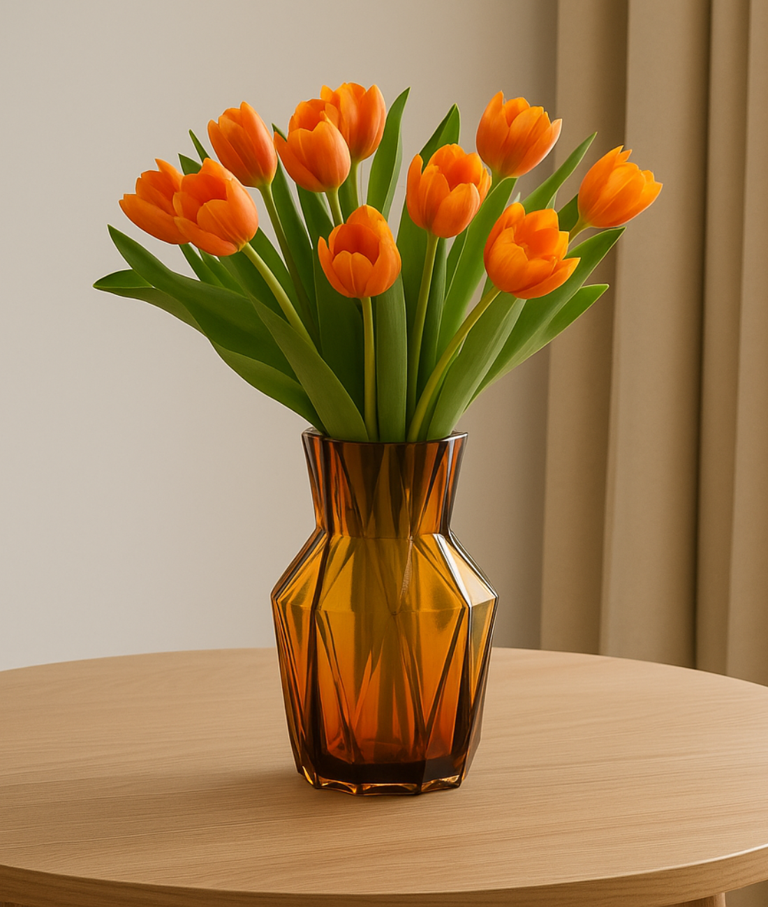 Vaas FOLDS GLAS amberkleurig