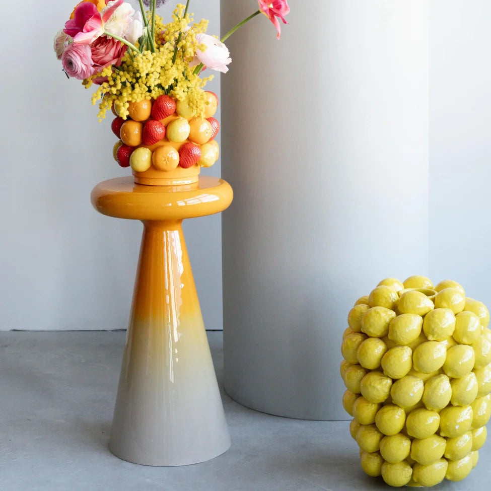 Gele RICI bijzettafel met beige