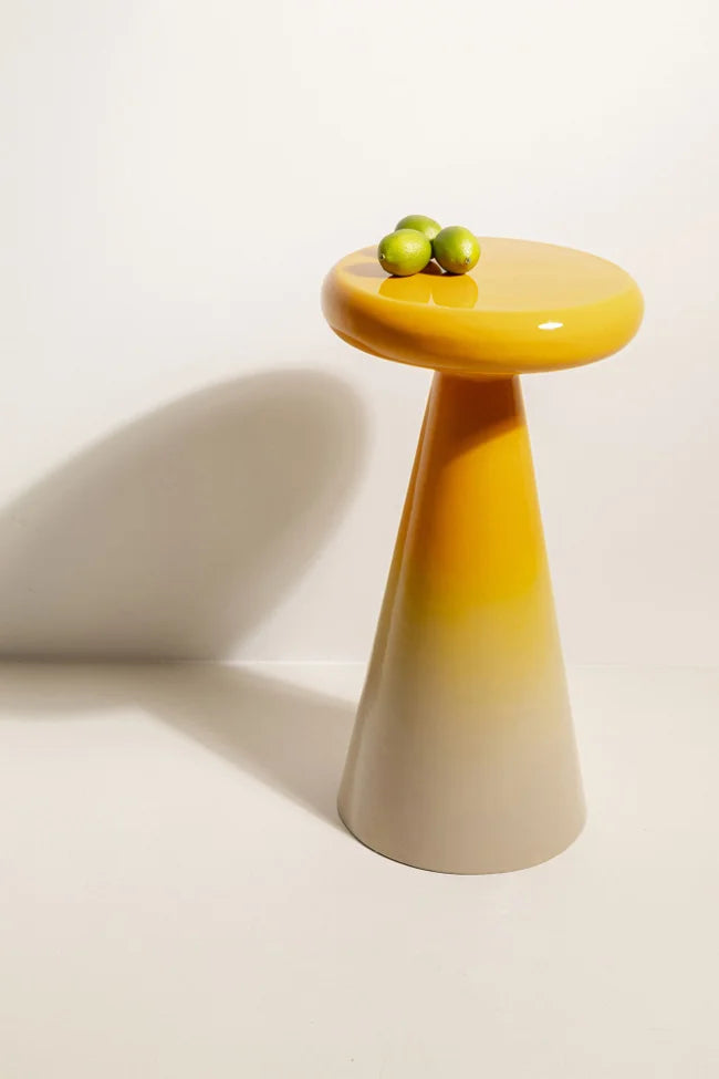 Gele RICI bijzettafel met beige