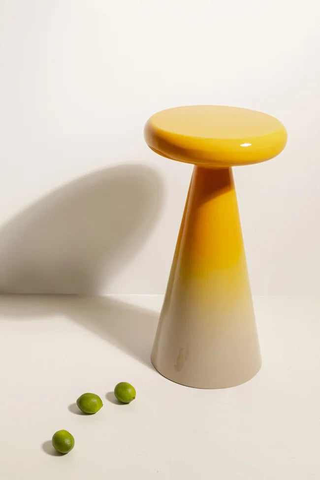Gele RICI bijzettafel met beige