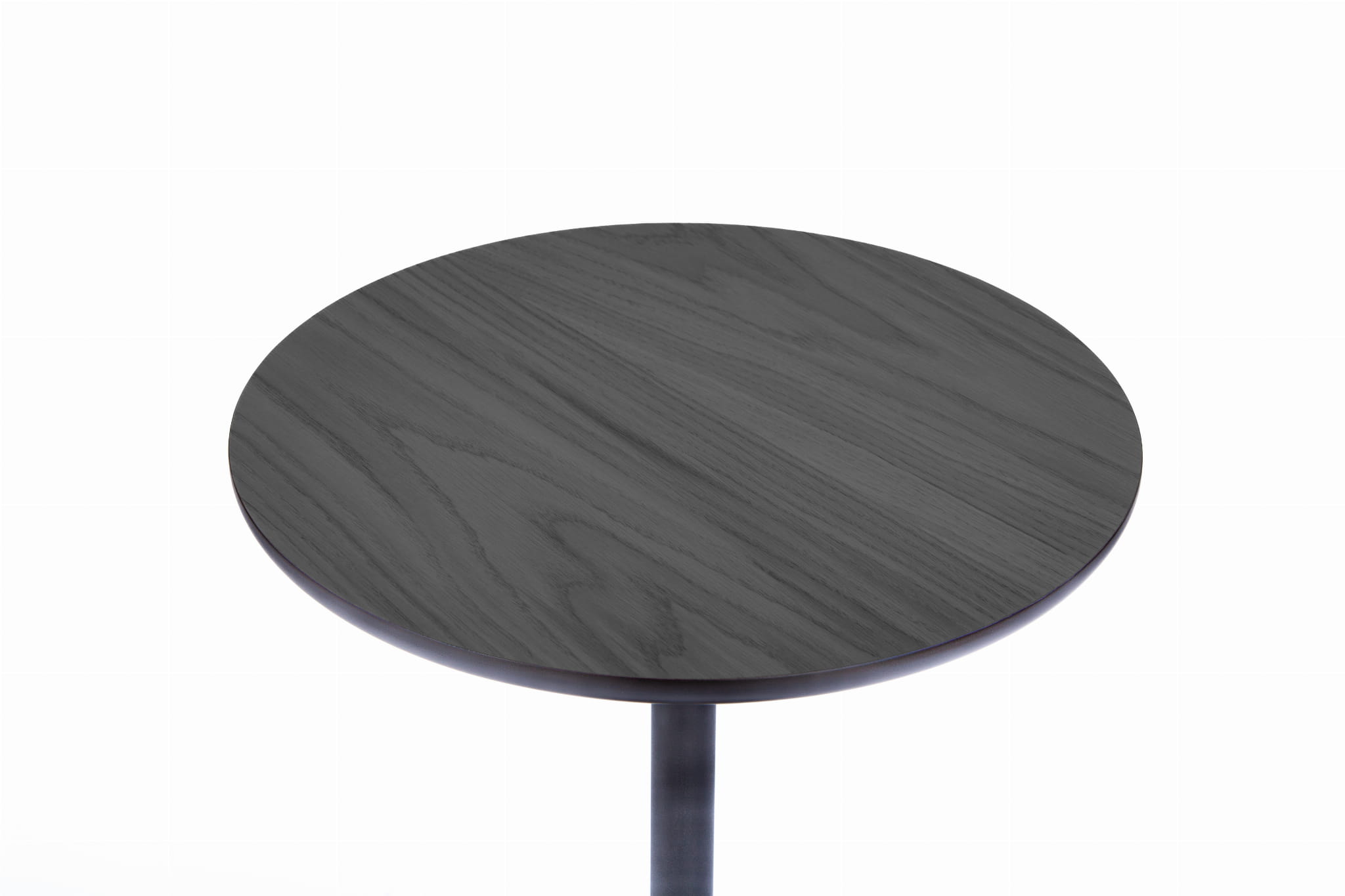 BET black coffee table with a concrete base