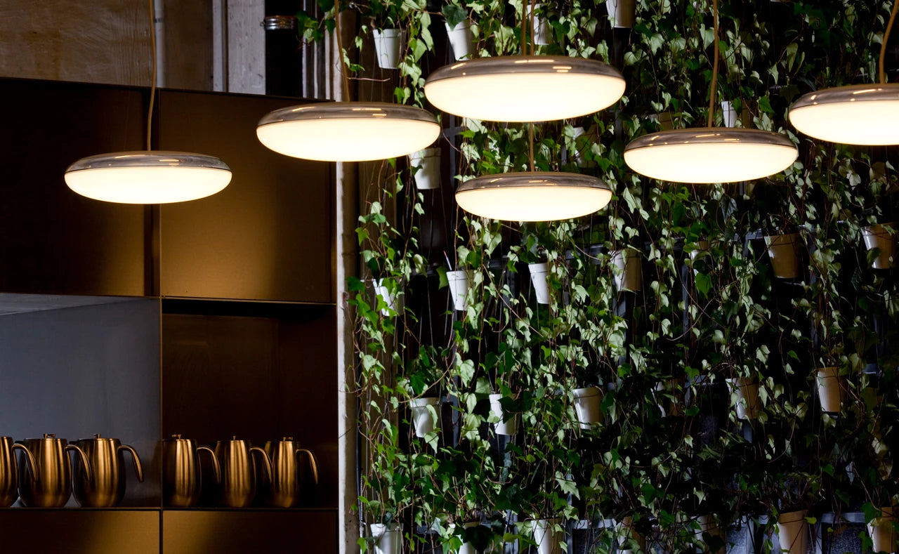 Hanglamp SILVERBACK wit met zilver