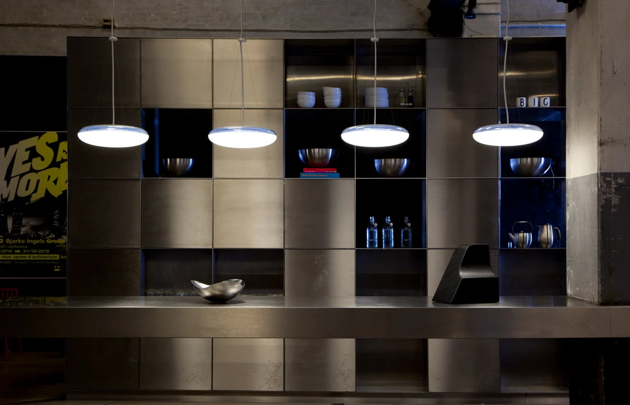 Hanglamp SILVERBACK wit met zilver