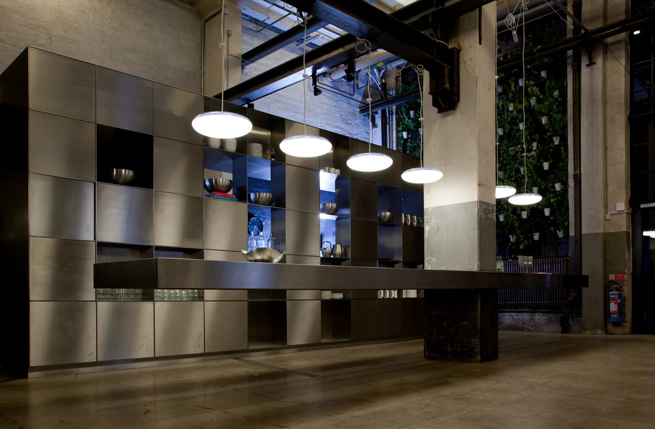 Hanglamp SILVERBACK wit met zilver