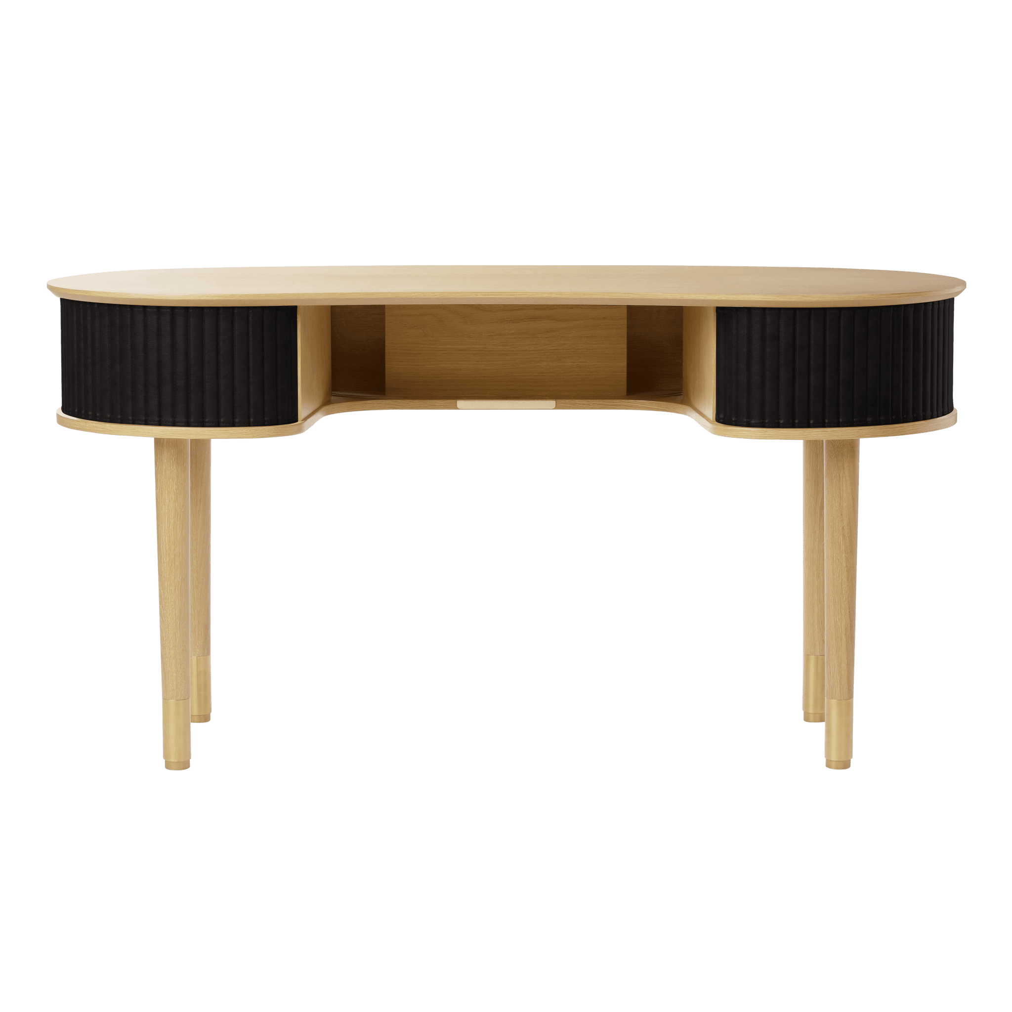 Biurko AUDACIOUS węglowy czarny z dębem UMAGE Eye on Design