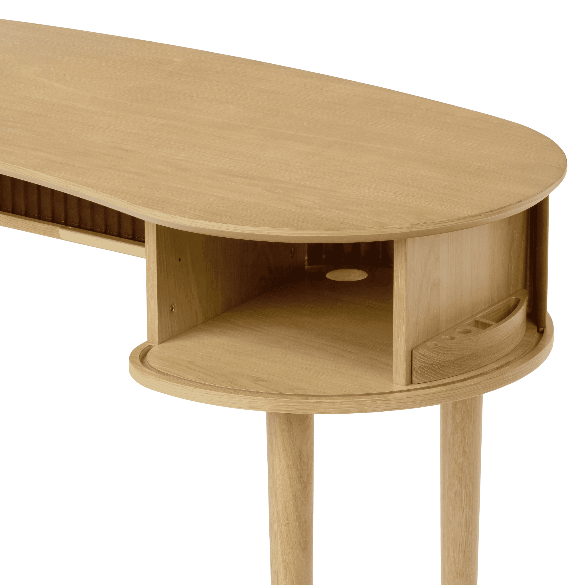 Biurko AUDACIOUS węglowy czarny z dębem UMAGE Eye on Design