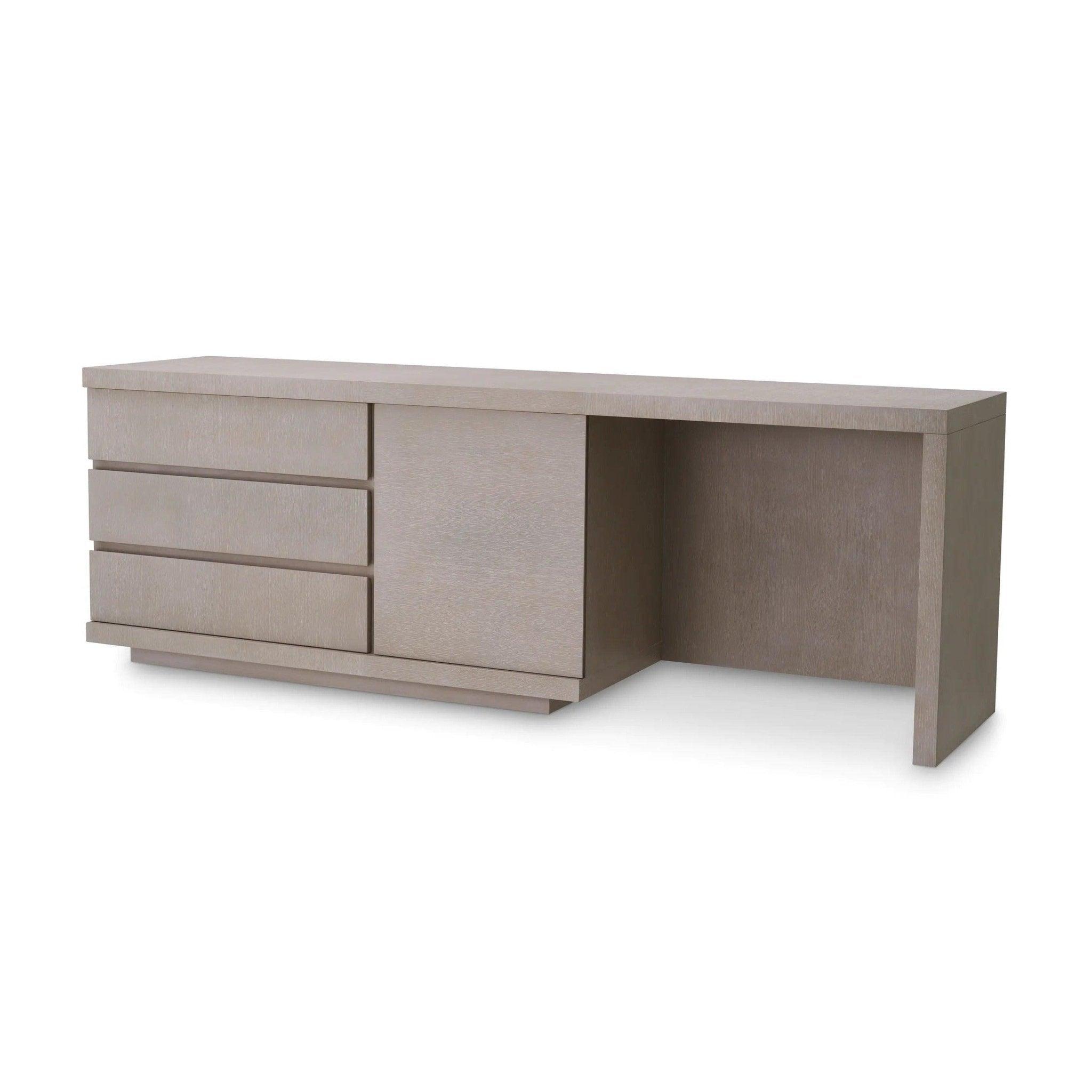 Biurko CROSBY szary fornir dębowy Eichholtz Eye on Design