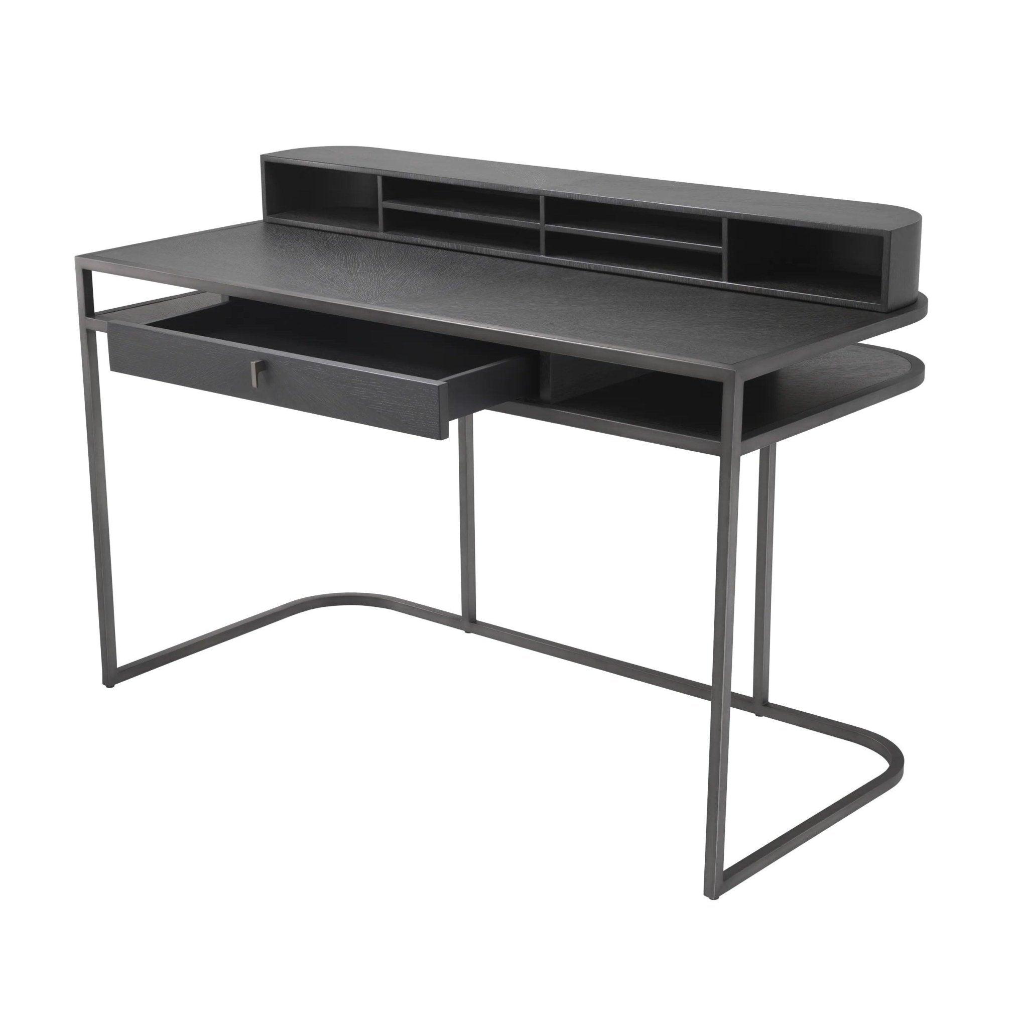 Biurko HIGHLAND grafitowy fornir dębowy Eichholtz Eye on Design