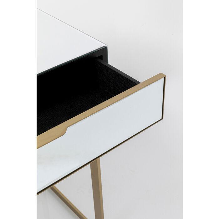 Biurko szklane SORAN złoty – Kare Design