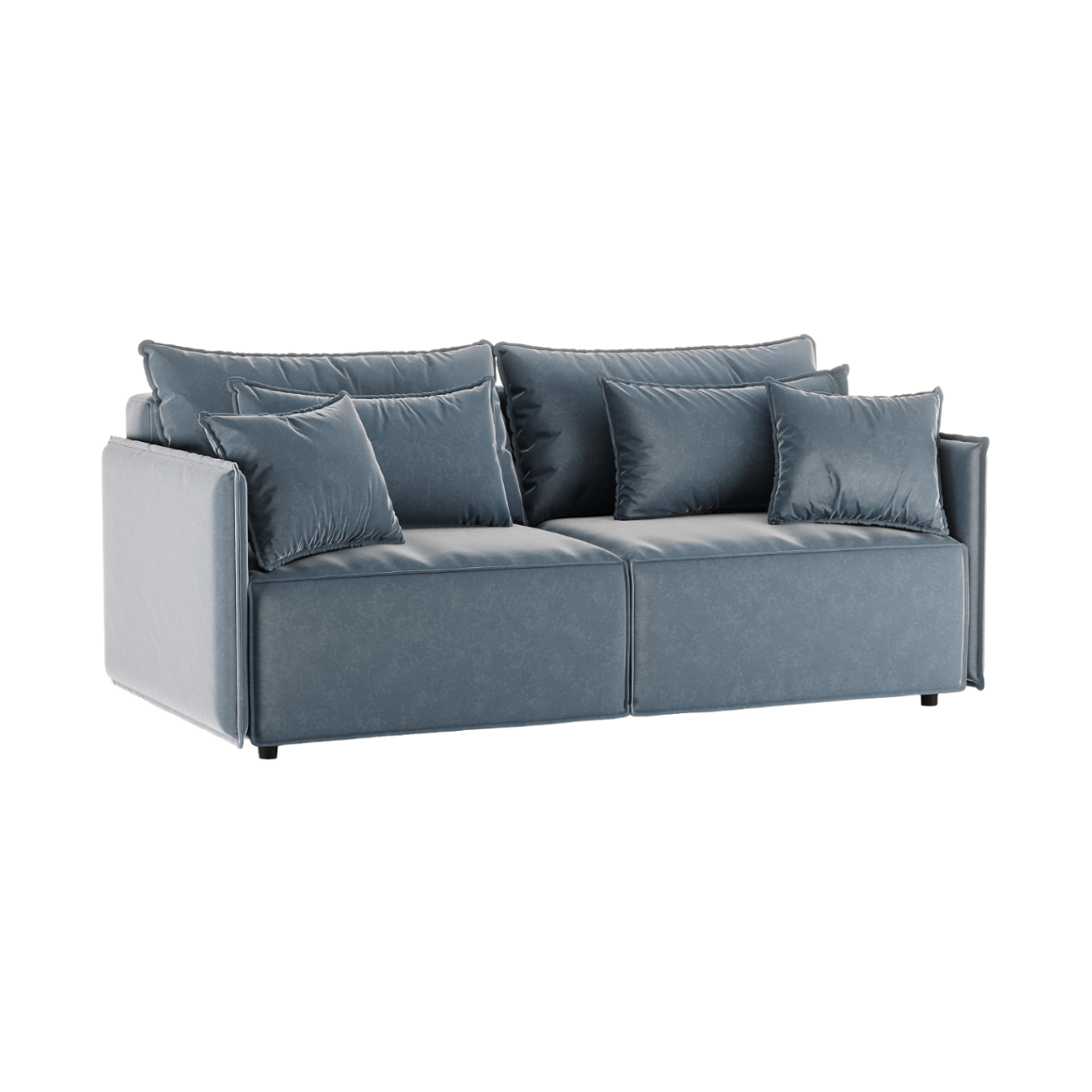 Velvet sofa with sleeping function FABIEN light gray