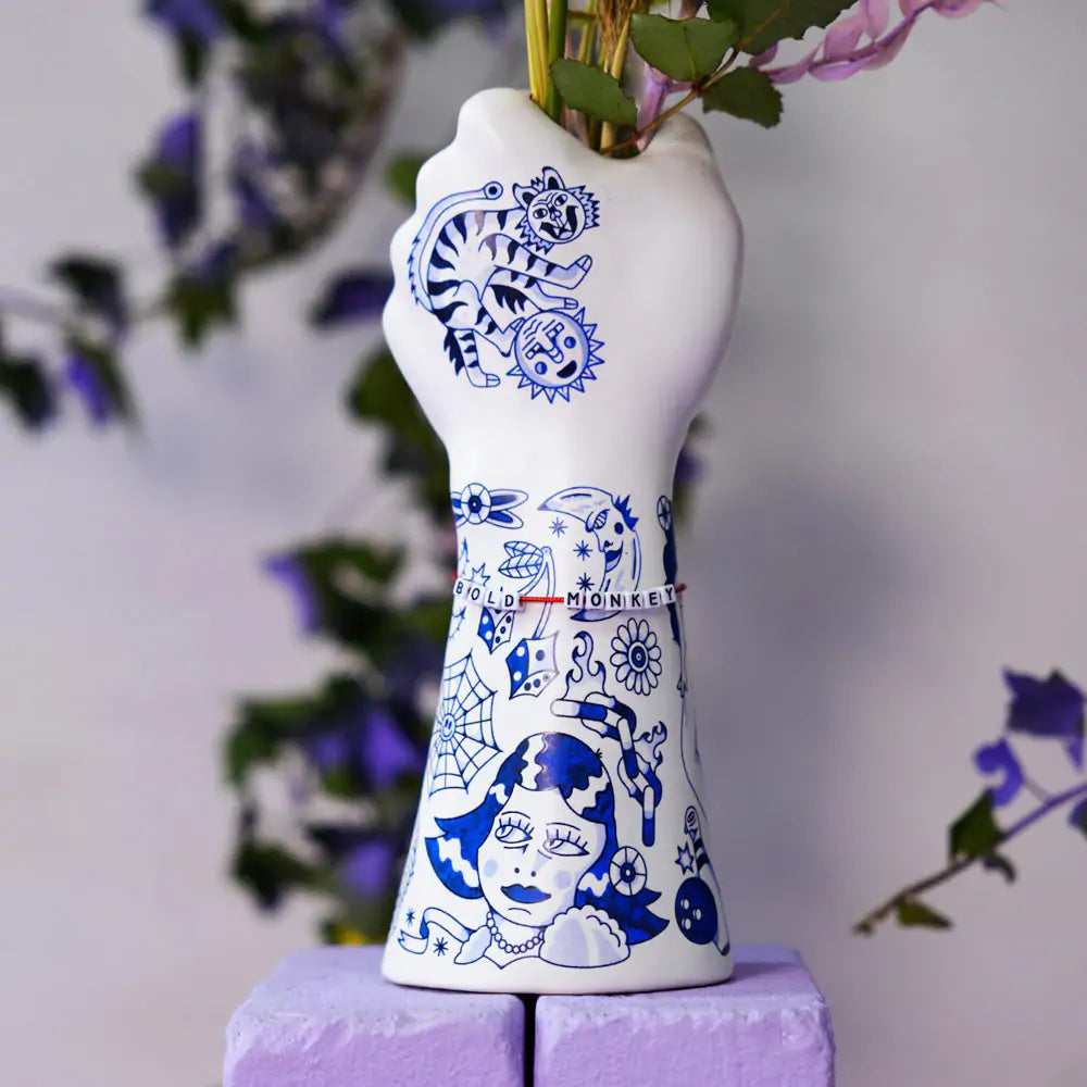 Vaas LIBERTY MATTERS witte keramiek