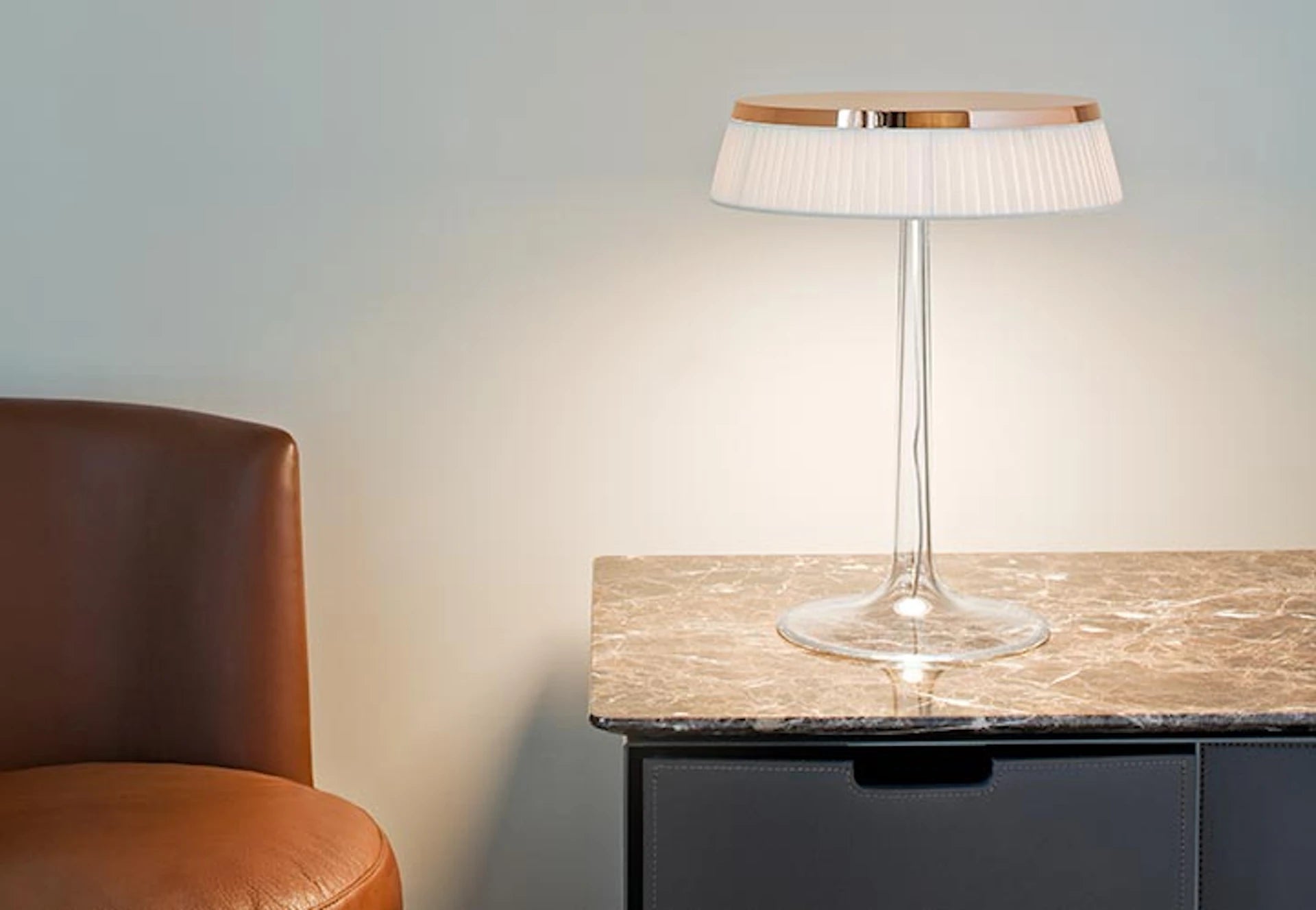 Tafellamp BON JOUR chroom