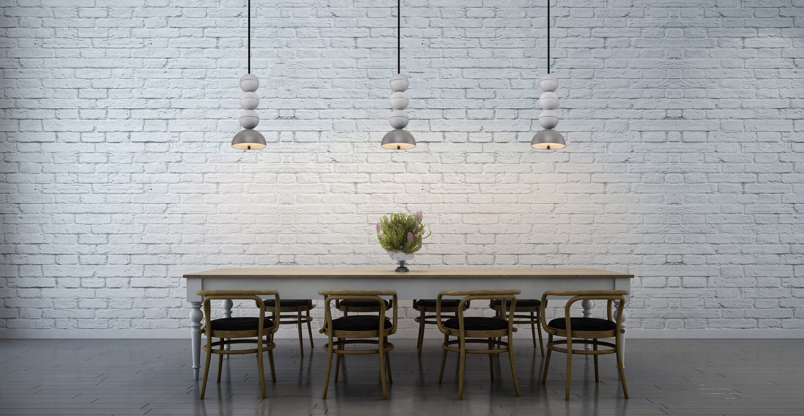 Hanglamp BOSFOR VELVET beton met fluweel