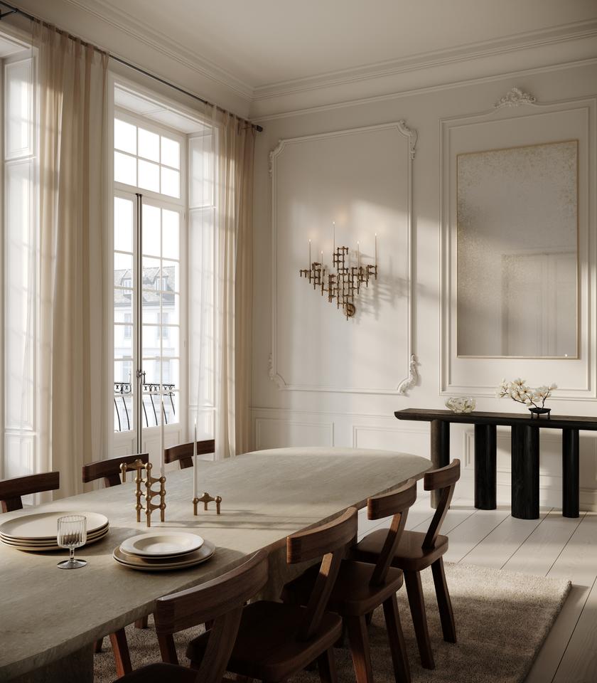 Wall Candle Holder STOFF NAGEL bronzed brass