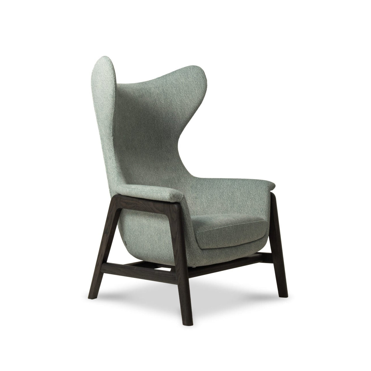 Fauteuil BUTTERFLY gestoffeerd met houten basis