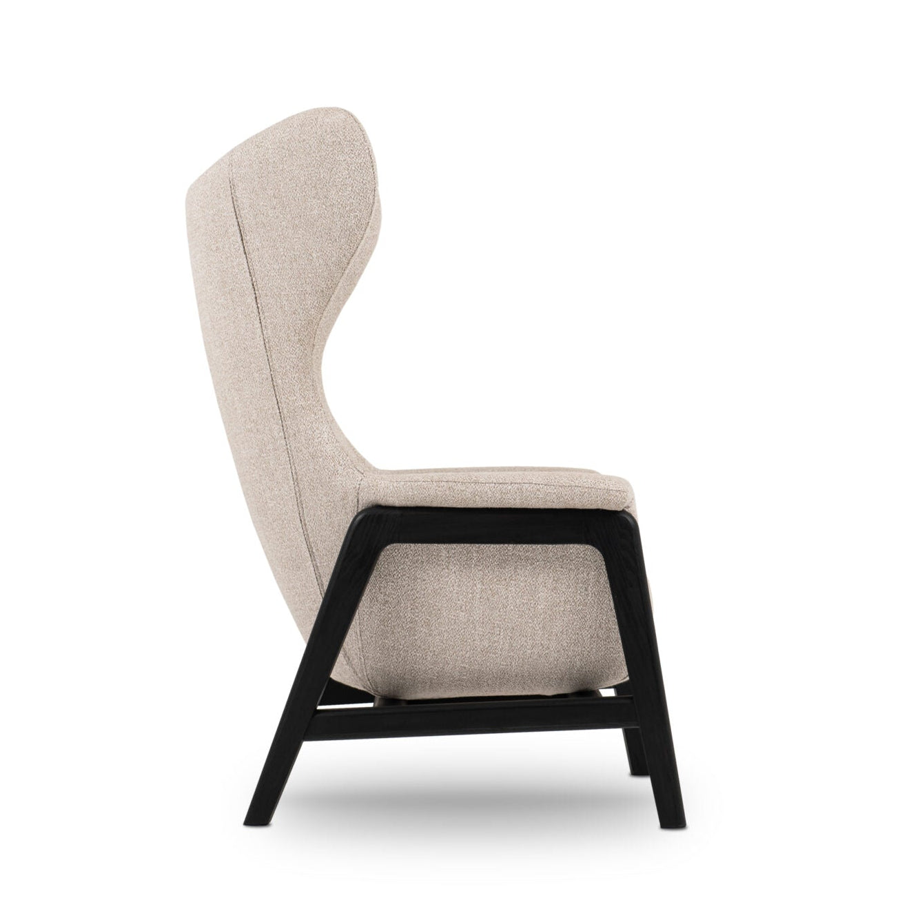 Fauteuil BUTTERFLY gestoffeerd met houten basis