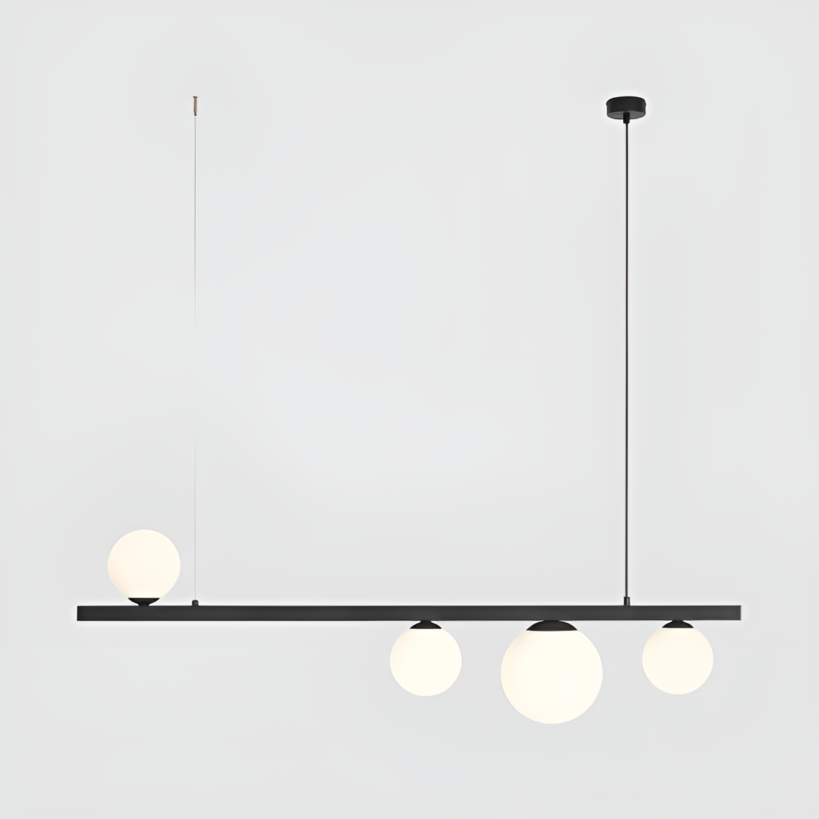 Schwarze Hängelampe GARDA QUATRO