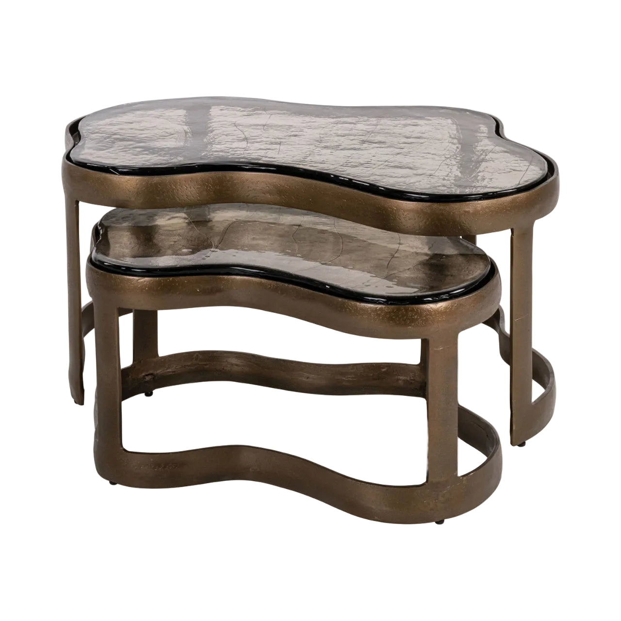 FAIRFIELD set van salontafels antiek goud