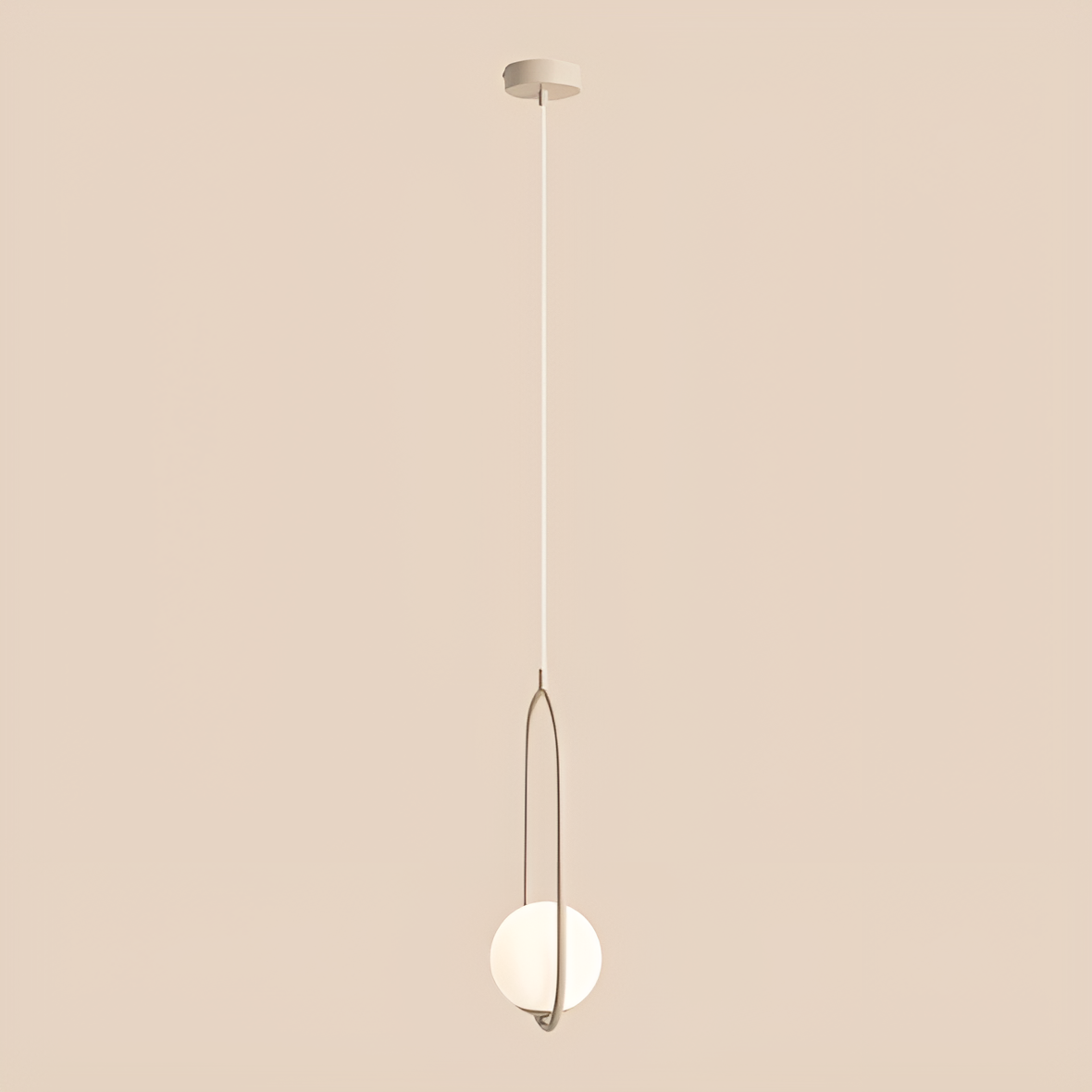 Lampa wisząca RIVA beżowy – metal, Artera
