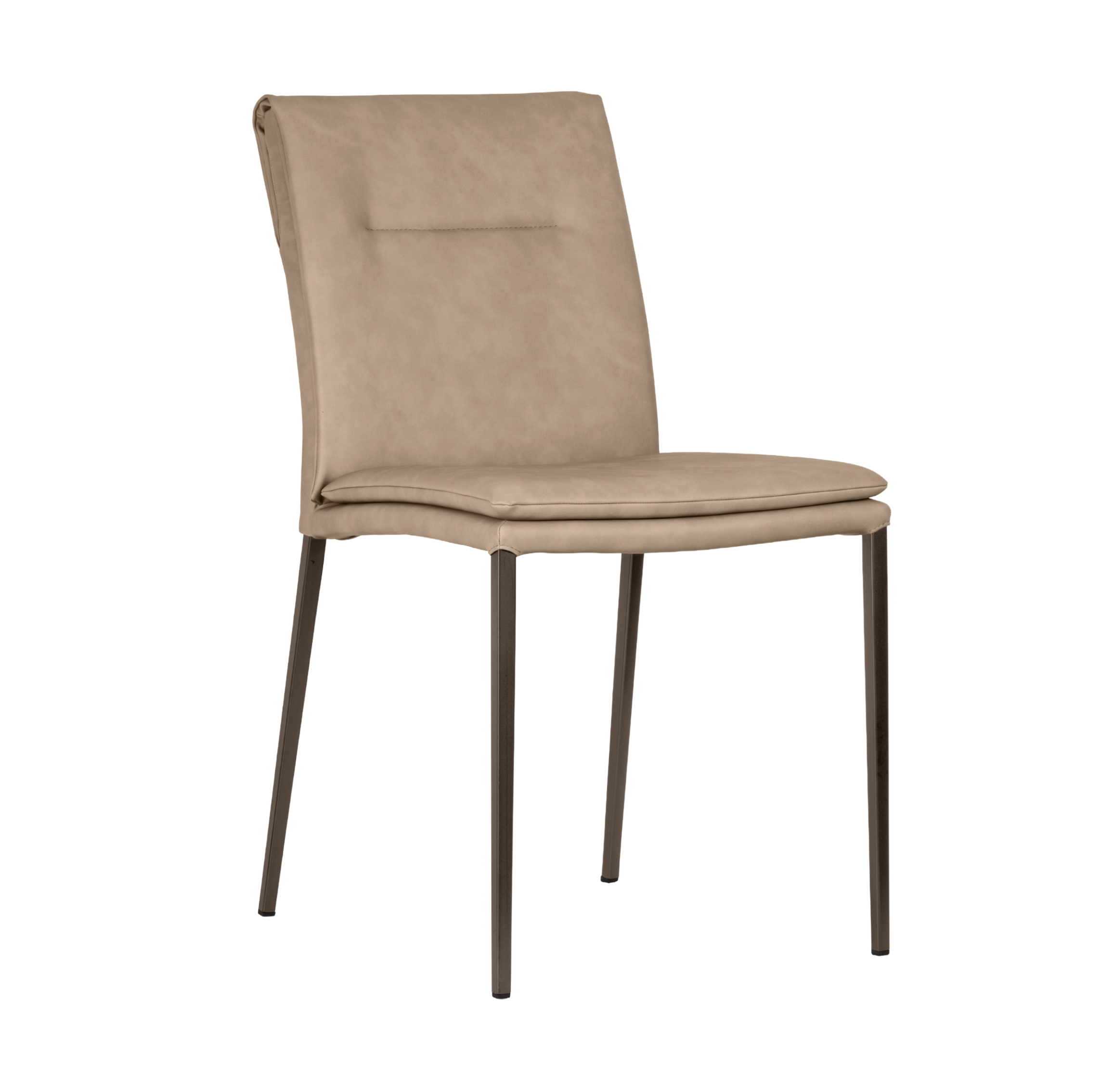 Krzesło CARMEN LARGE tapicerowane z brązową podstawą – Calligaris