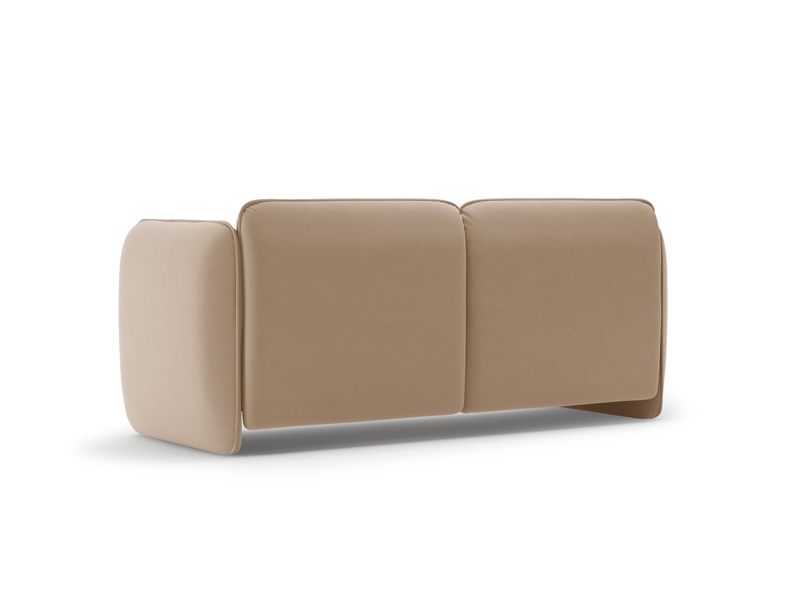 Sofa aus Samt 2-sitzig GEORGIA mandelbeige