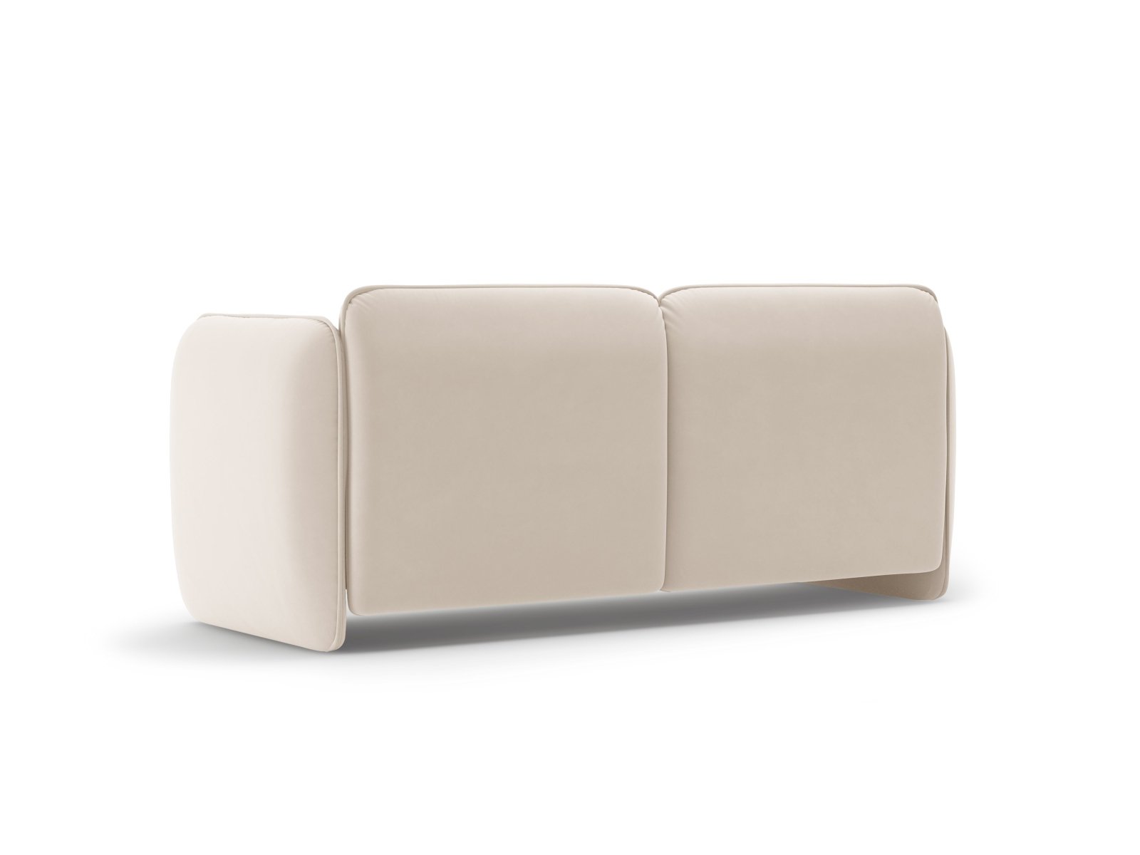 Sofa aus Samt 2-sitzig GEORGIA Elfenbein